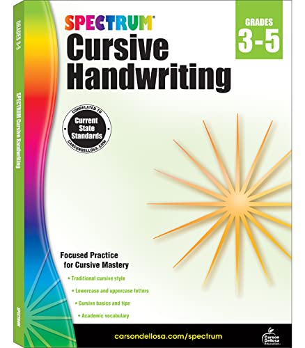 Beispielbild fr Spectrum Cursive Handwriting Workbook, Grade 3 to 5 zum Verkauf von Half Price Books Inc.