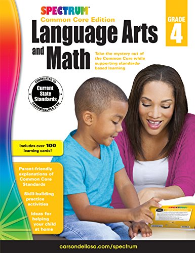 Beispielbild fr Spectrum Language Arts and Math, Grade 4 : Common Core Edition zum Verkauf von Better World Books