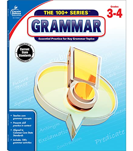 

Carson Dellosa | Grammar Workbook | 3rd–4th Grade, 128pgs (The 100+ Series™)