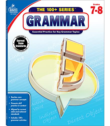 Beispielbild fr Carson Dellosa | The 100 Series: Grammar Workbook Grades 7-8, Language Arts, 128pgs (Volume 11) zum Verkauf von HPB Inc.