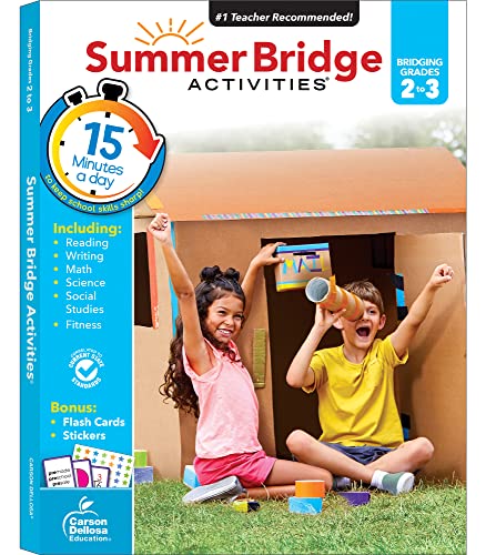 Beispielbild fr Summer Bridge Activities 2nd to 3rd Grade Workbook, Math, Reading Comprehension, Writing, Science, Social Studies, Fitness Summer Learning Activities, 3rd Grade Workbooks All Subjects With Flash Cards zum Verkauf von Decluttr