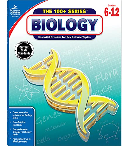 Beispielbild fr Carson Dellosa The 100 Series: Biology Workbook  Grades 6-12 Science, Matter, Atoms, Cells, Genetics, Elements, Bonds, Classroom or Homeschool Curriculum (128 pgs) (Volume 3) zum Verkauf von ZBK Books