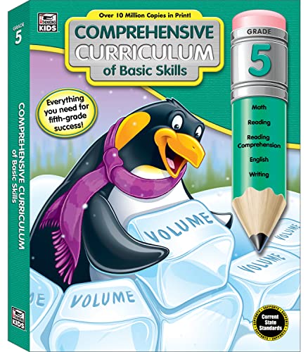 Stock image for Comprehensive Curriculum of Basic Skills 5th Grade Workbooks All Subjects, Math, Reading Comprehension, Writing, Grammar, Fractions, Geometry, Grade 5 Workbooks for Ages 10-11 (544 pgs) for sale by Gulf Coast Books