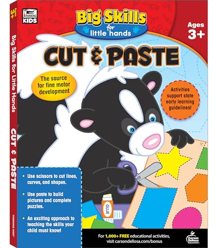 Beispielbild fr Big Skills for Little Hands Cut Paste Preschool Workbook, Scissors Skills Cutting Lines and Shapes, Alphabet, Counting, Picture-Building, and Puzzle . Activities, Toddler Activity Book (Volume 2) zum Verkauf von Goodwill of Colorado