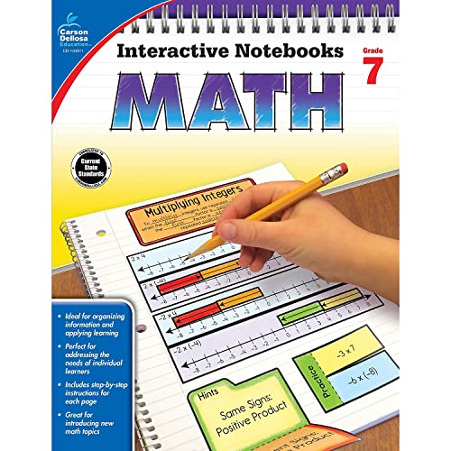 Stock image for Carson Dellosa | Math Interactive Notebook | 7th Grade, 96pgs (Interactive Notebooks) for sale by Goodwill of Colorado