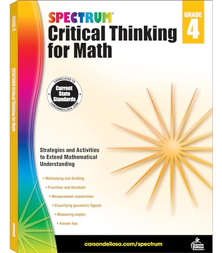 9781483835518: Spectrum Critical Thinking for Math, Grade 4