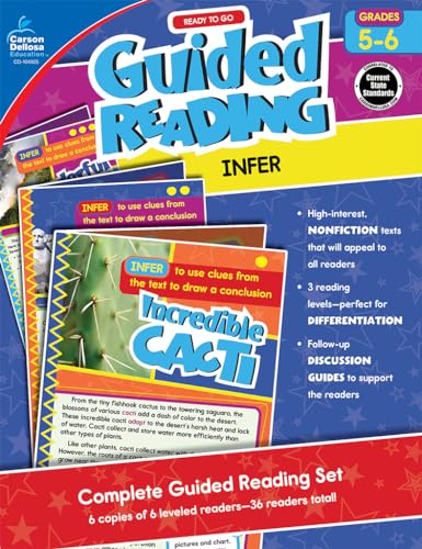 Stock image for Carson Dellosa Ready to Go Guided Reading: Infer, Grades 5 - 6 Resource Book for sale by HPB-Diamond