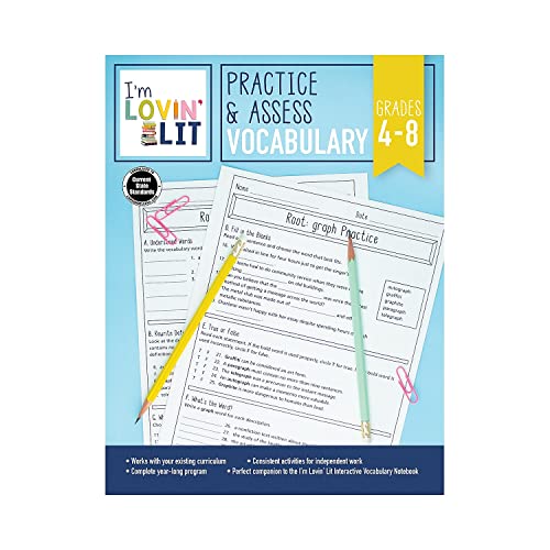 Immagine dell'editore per Im Lovin Lit Practice Assess: Vocabulary Workbook for Grades 48, Ages 914 venduto da clickgoodwillbooks