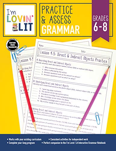 Immagine dell'editore per I'm Lovin' Lit " Practice & Assess: Grammar Workbook for Grades 6"8, Ages 11"14 venduto da BooksRun