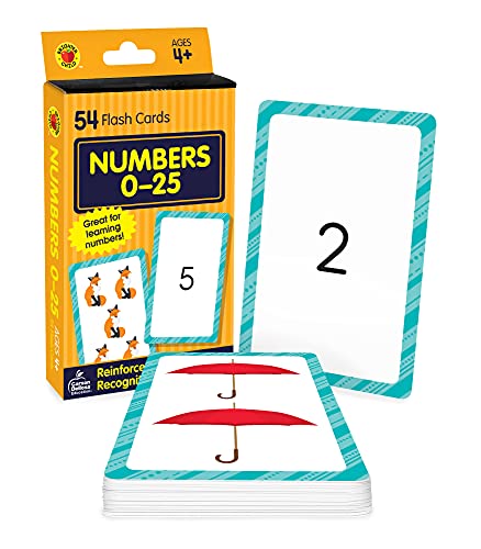 9781483852775: Carson Dellosa Number Flash Cards for Toddlers 2-4 Years, Numbers Flash Cards with Numbers 0-25, Counting and Number Recognition Skills, Preschool and Kindergarten
