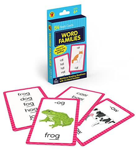 9781483852799: Carson Dellosa Word Family Flash Cards for Kids Ages 6+, Phonics Flash Cards with Vocabulary, Spelling, and Grammar Skills, Word Family Flash Cards for Grade 1, Grade 2, and Grade 3