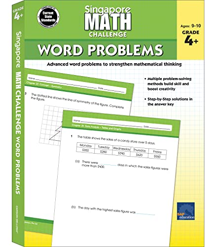 9781483854120: Singapore Math Challenge Word Problems Grade 4+