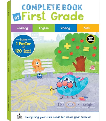 Stock image for Carson Dellosa The Complete Book of 1st Grade Workbooks, Vocabulary, Spelling, Reading, Math and More, Workbooks for 1st Graders for Classroom and Homeschool for sale by Books Unplugged