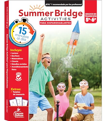 Stock image for Summer Bridge Activities? Spanish Workbook, Bridging Grade 5 to 6 in Just 15 Minutes a Day, Reading, Writing, Math, Science, Social Studies, Summer Learning Activity Book With Spanish Flash Cards for sale by SecondSale