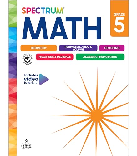 Imagen de archivo de Spectrum Math Workbook, Grade 5 a la venta por Blackwell's