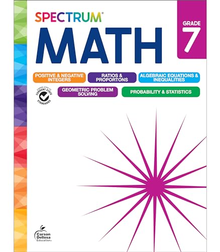 Imagen de archivo de Spectrum Math Workbook, Grade 7 a la venta por Blackwell's