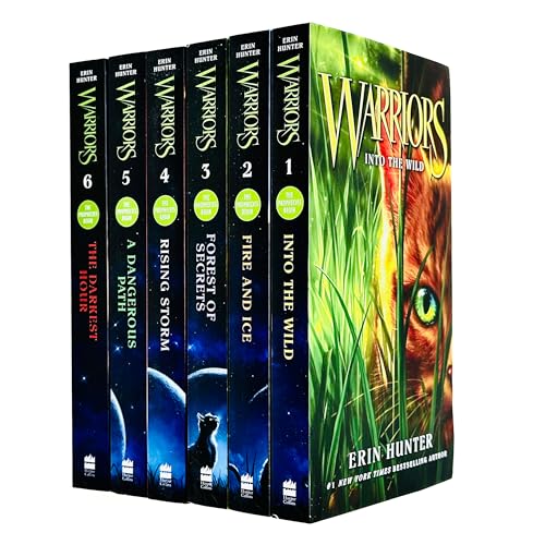 Stock image for Erin Hunter's Warriors Series (#1-6) : Into the Wild - Fire and Ice - Forest of Secrets - Rising Storm - A Dangerous Path - The Darkest Hour (Children Book Sets : Grade 4 and Up) for sale by Books Unplugged