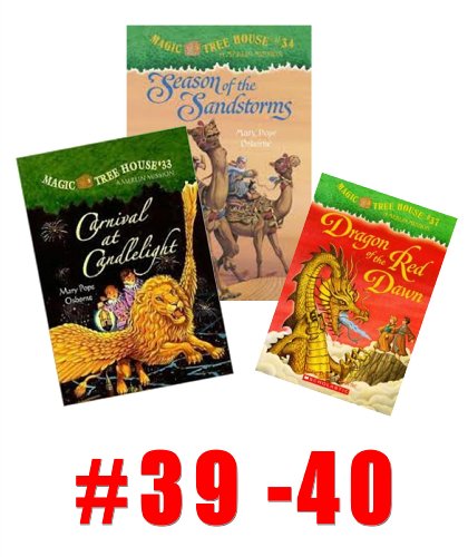 Magic Tree House Books(# 32 -40): Dragon of the Red Dawn, Season of the Sandstorm, Night of the New Magicians, Blizzard of the Blue Moon; Night of the New Magicians; Winter of the Wizard; Carnival At Candlelight; Monday with Mad Genius (Magic Tree House) (9781484011621) by Mary Pope Osbourne