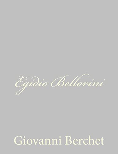 Stock image for Egidio Bellorini for sale by THE SAINT BOOKSTORE