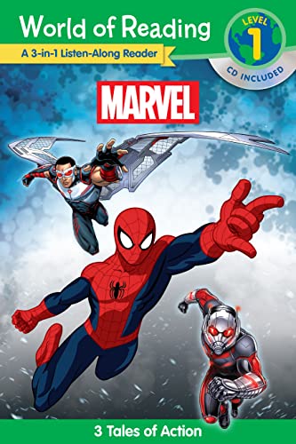 Beispielbild fr World of Reading: Marvel Marvel 3-in-1 Listen-Along Reader (World of Reading Level 1): 3 Tales of Action with CD! zum Verkauf von SecondSale