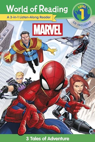 9781484799482: World of Reading: Marvel 3-in-1 Listen-Along Reader-World of Reading Level 1: 3 Tales of Adventure with CD!