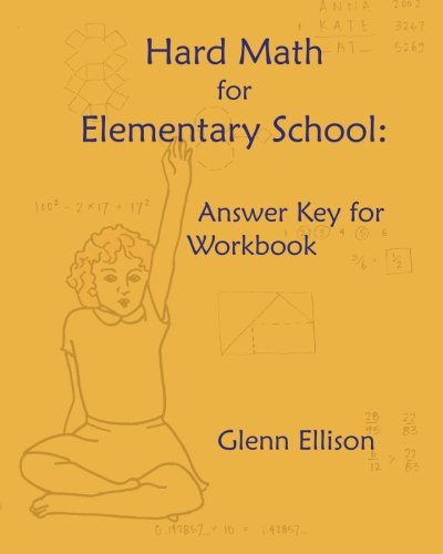 9781484851425: Hard Math for Elementary School: Answer Key for Workbook