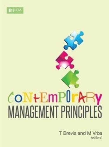 Beispielbild fr Contemporary management principles zum Verkauf von medimops