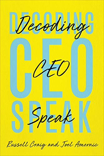 Beispielbild fr Decoding Ceo-speak zum Verkauf von Revaluation Books