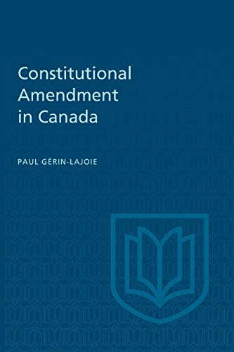 Imagen de archivo de Constitutional Amendment in Canada (Heritage) a la venta por Lucky's Textbooks