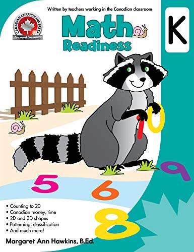 Imagen de archivo de Math Readiness Kindergarten: Counting to 20, Canadian money and time, 2D and 3D shapes, Patterning, classification, and much more! 64 Pages Full-Colour a la venta por Books Unplugged