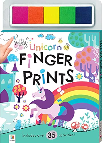 Stock image for Hinkler - Finger Print Activity Book - Unicorns - Finger Painting for Toddlers - Art and Craft Activity for Ages 3+ Years - Includes 5 Fingerprint Ink Pads and 30 Pages of Unicorn Activities for sale by WorldofBooks