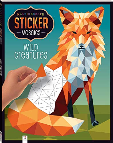 Imagen de archivo de Hinkler -Kaleidoscope Sticker Mosaics - Wild Creature - Painting by Sticker - Nature Sticker Book for Adults - Wild Creature Sticker Art [Paperback] a la venta por KuleliBooks