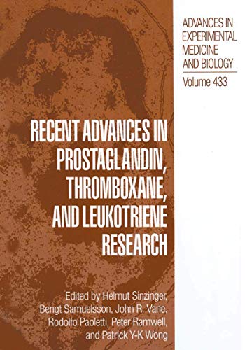 Beispielbild fr Recent Advances in Prostaglandin, Thromboxane, and Leukotriene Research (Advances in Experimental Medicine and Biology) zum Verkauf von Lucky's Textbooks