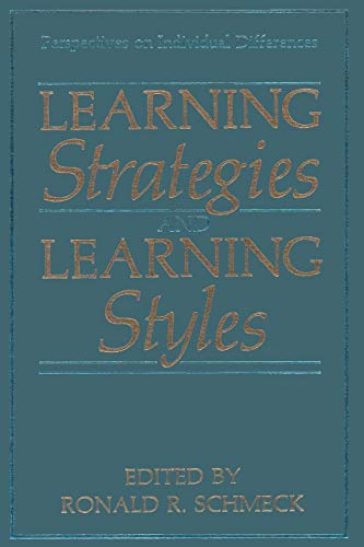 Imagen de archivo de Learning Strategies and Learning Styles (Perspectives on Individual Differences) a la venta por GF Books, Inc.