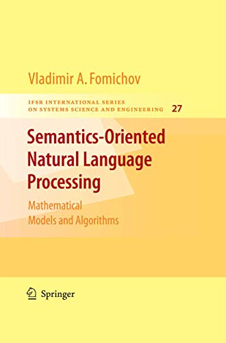 9781489982803: Semantics-Oriented Natural Language Processing: Mathematical Models and Algorithms: 27