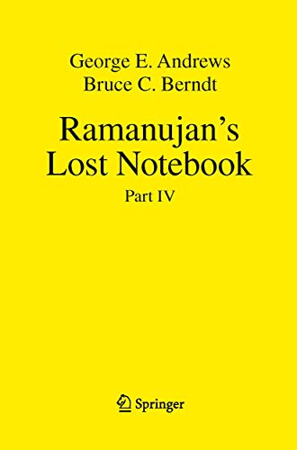 Stock image for Ramanujan's Lost Notebook: Part IV for sale by Lucky's Textbooks