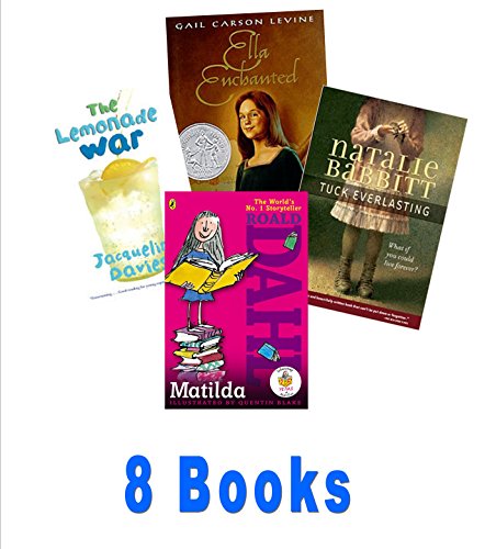 Stock image for Girls Top Choices (Grade 3-5) 8 book set: Borrowers, Tiger Rising, Tuck Everlasting, Matilda, Ella Enchanted, Lemonade War, Just Juice, Music of Dolphins for sale by Plum Books
