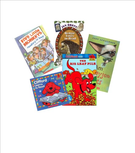 Book Sets for Kids (8): Clifford Learns to Read - Clifford the Big Red Dog, Big Red Reader - Five Little Monkeys Reading in Bed - Hedge Loves to Read - (Read to Me Series: Kindergarten - 1st Grade) (9781490472065) by Judy Schachner; Jan Brett; Norman Birdwell