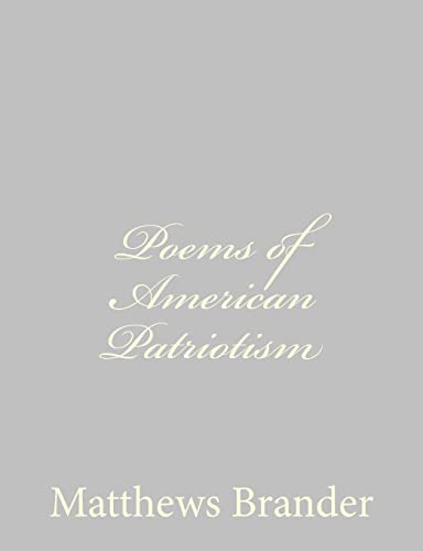 Beispielbild fr Poems of American Patriotism zum Verkauf von Lucky's Textbooks
