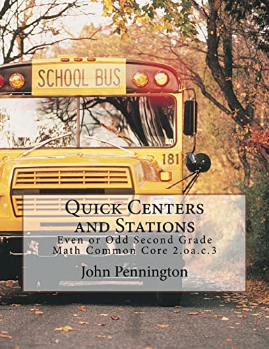 Stock image for Quick Centers and Stations: Even or Odd Second Grade Math Common Core 2.OA.C.3 for sale by THE SAINT BOOKSTORE