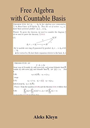 Beispielbild fr Free Algebra with Countable Basis zum Verkauf von THE SAINT BOOKSTORE