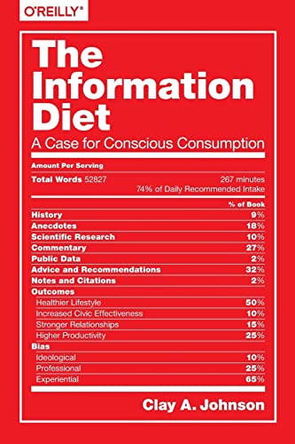 Beispielbild fr The Information Diet: A Case for Conscious Comsumption zum Verkauf von SecondSale