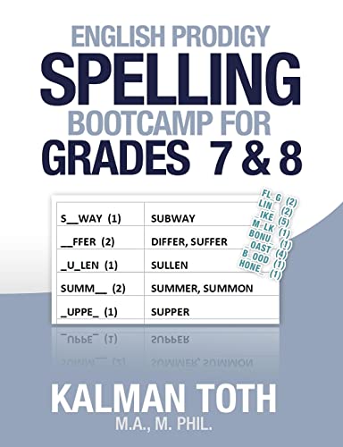 Beispielbild fr English Prodigy Spelling Bootcamp For Grades 7 & 8 zum Verkauf von ThriftBooks-Atlanta