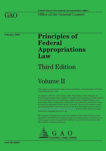 9781492280002: Principles of Federal Appropriations Law: Third Edition Volume II