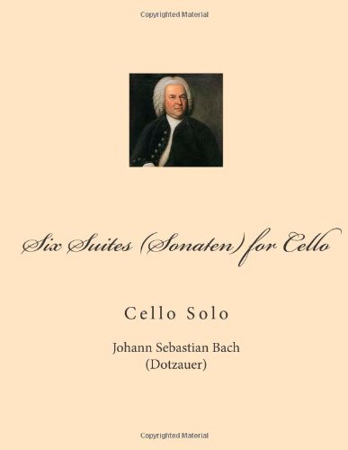 Imagen de archivo de Six Suites (Sonaten) for Cello a la venta por Revaluation Books