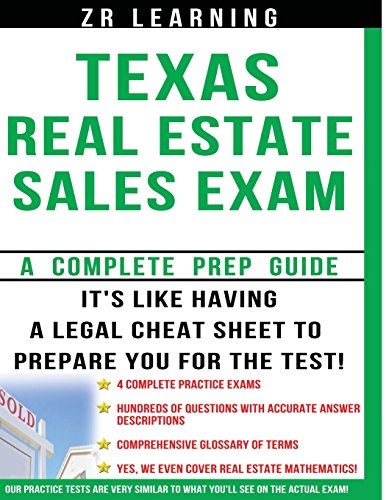 Beispielbild fr Texas Real Estate Sales Exam - 2014 Version: Principles, Concepts and Hundreds Of Practice Questions Similar To What You'll See On Test Day zum Verkauf von Buyback Express