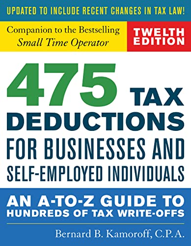 Imagen de archivo de 475 Tax Deductions for Businesses and Self-Employed Individuals: An A-to-Z Guide to Hundreds of Tax Write-Offs a la venta por Books for Life