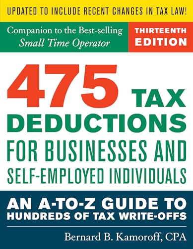 Beispielbild fr 475 Tax Deductions for Businesses and Self-Employed Individuals 13th Ed: An A-to-Z Guide to Hundreds of Tax Write-offs zum Verkauf von Buchpark