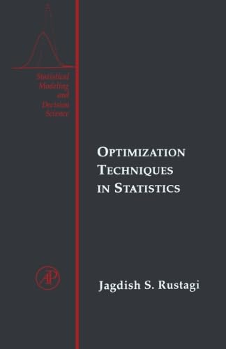 Stock image for Optimization Techniques in Statistics for sale by Revaluation Books