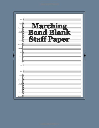 Stock image for Marching Band Blank Staff Paper: 180 Sheets for sale by Natanya's books and more